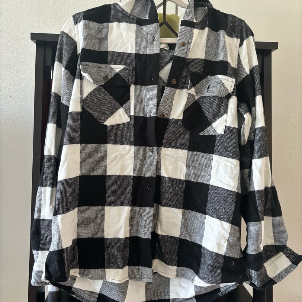 Pink and Rose flannel shirt. Size Large.  $12
